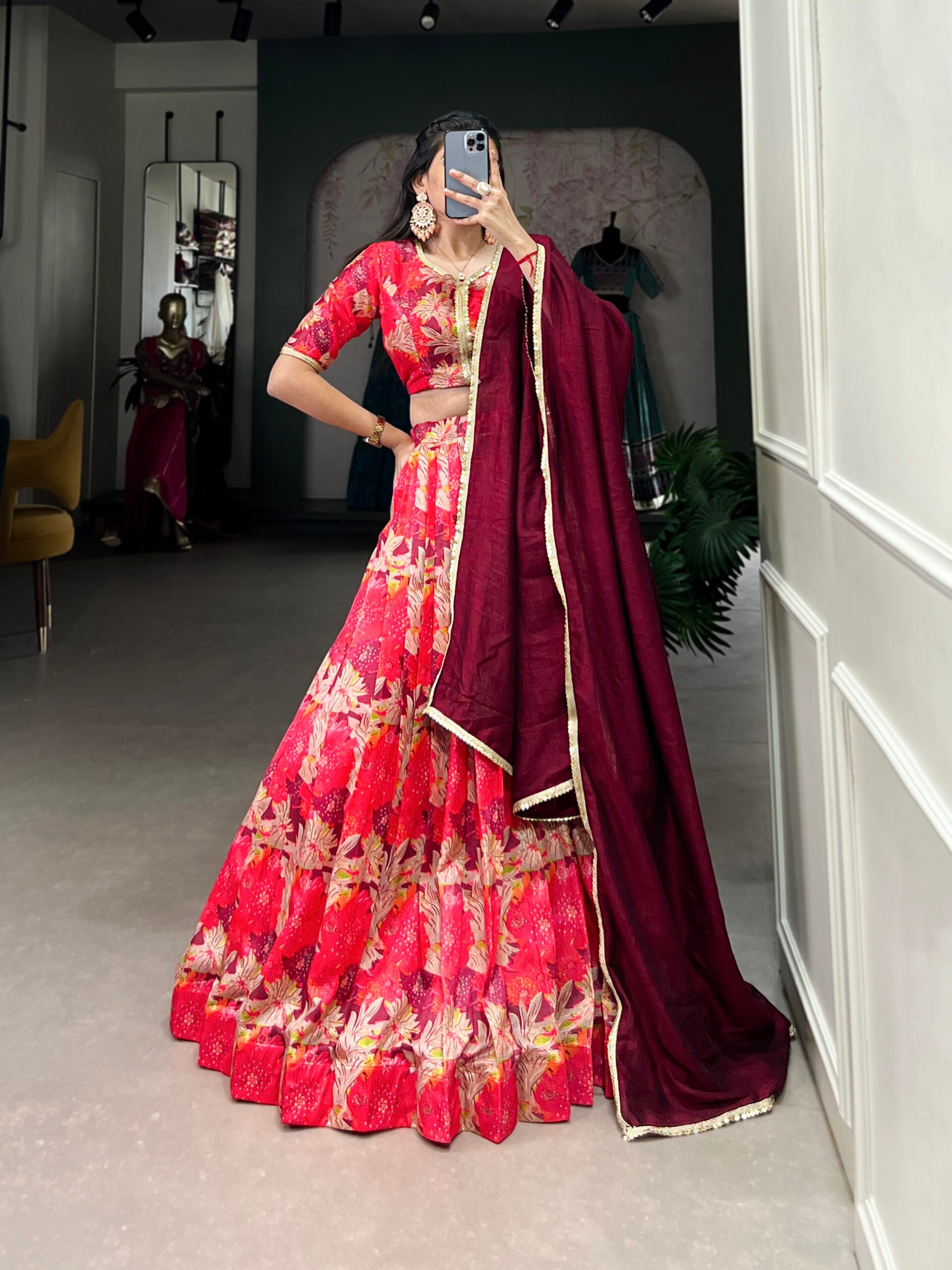 Tussar Silk Lehenga Choli