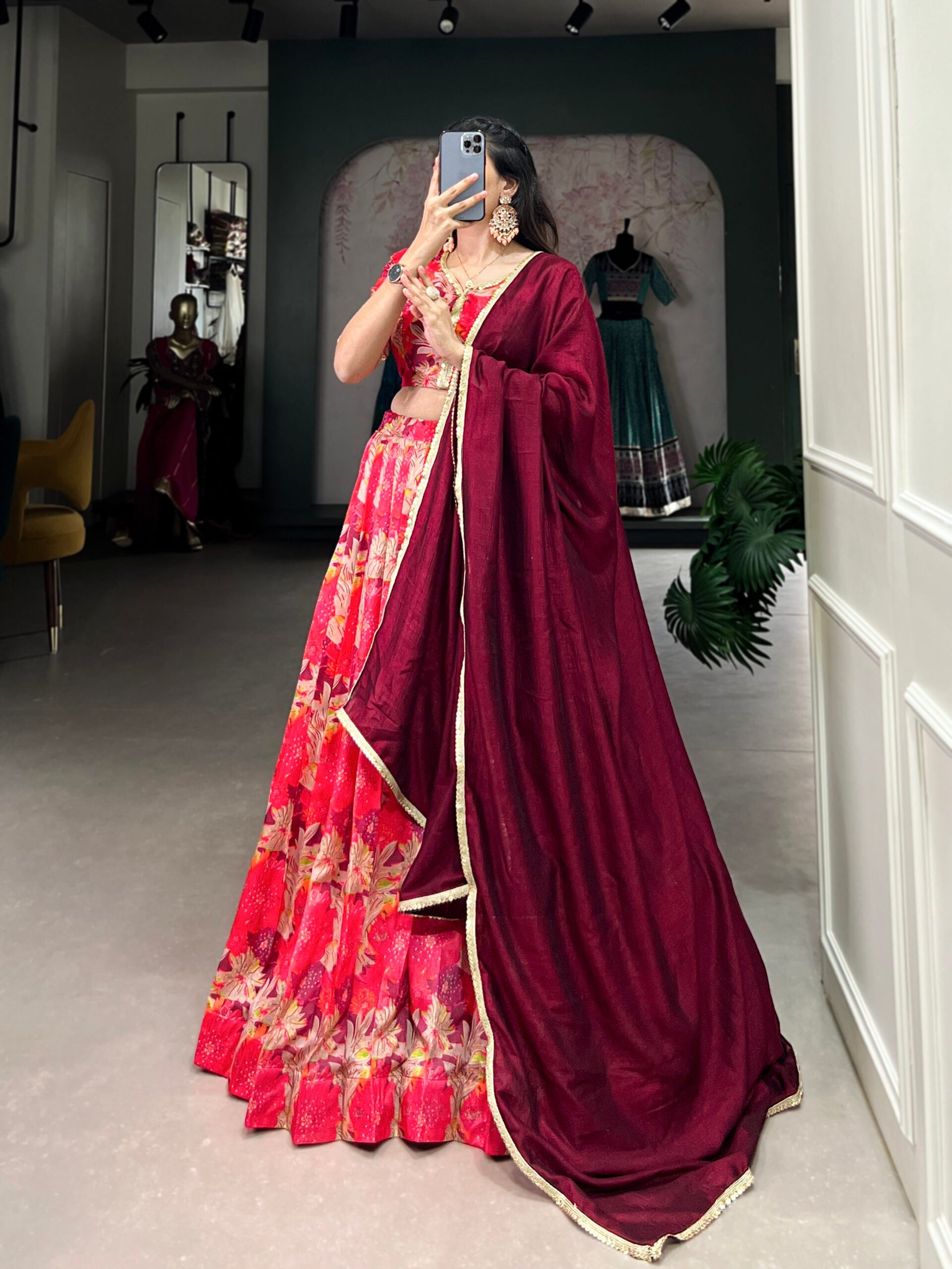 Tussar Silk Lehenga Choli