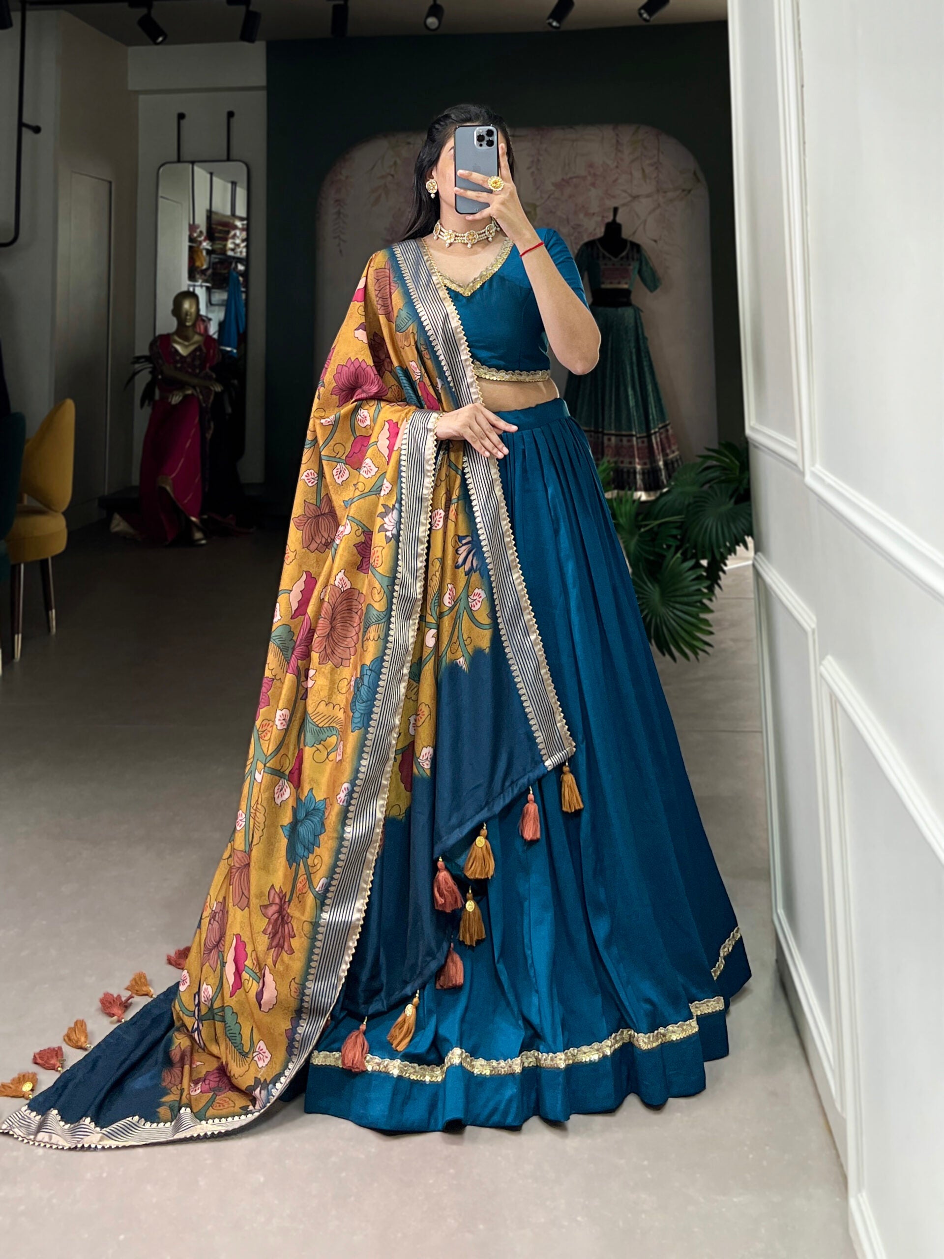 Chinon Silk Wedding Lehenga