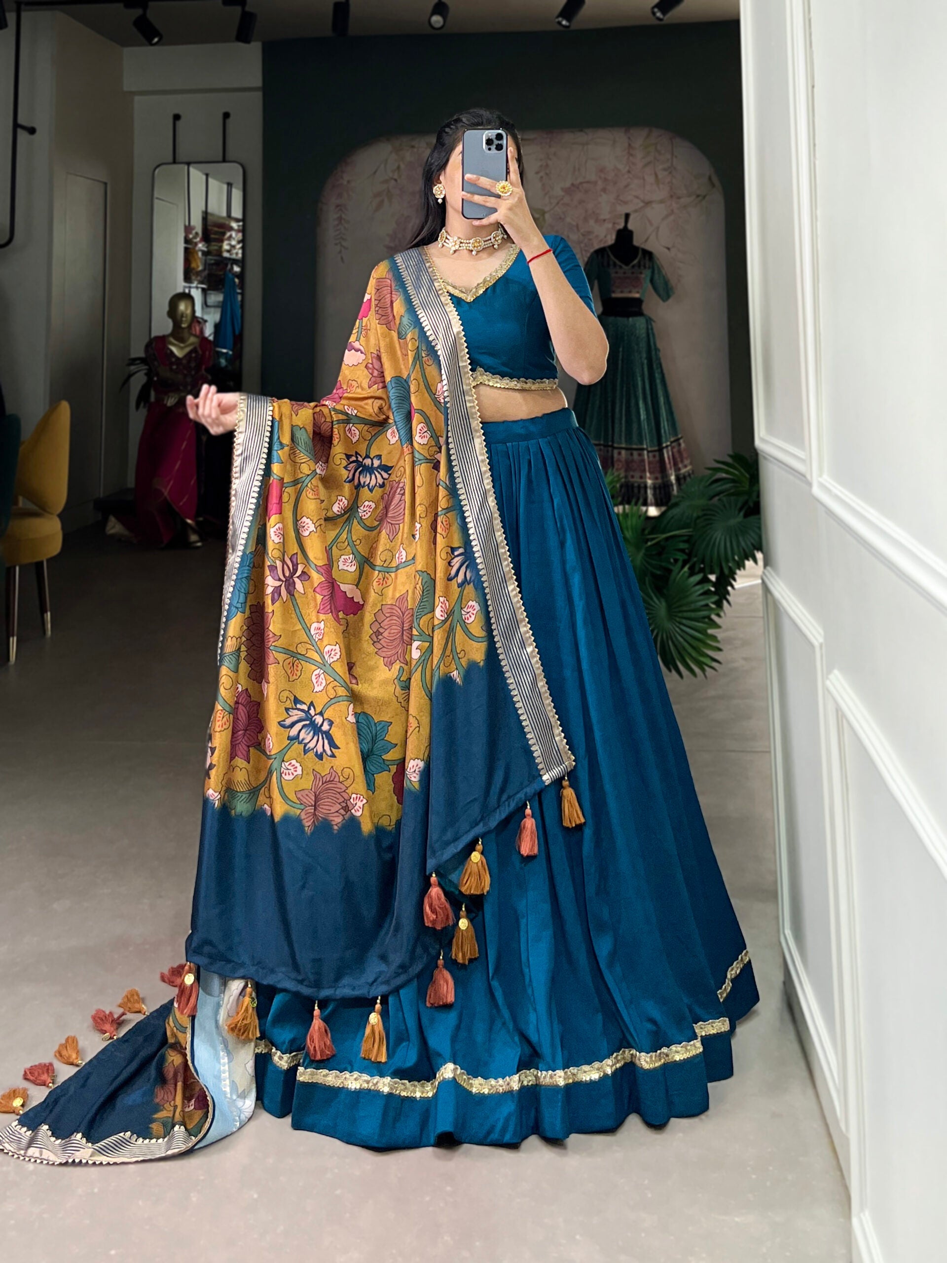 Chinon Silk Wedding Lehenga