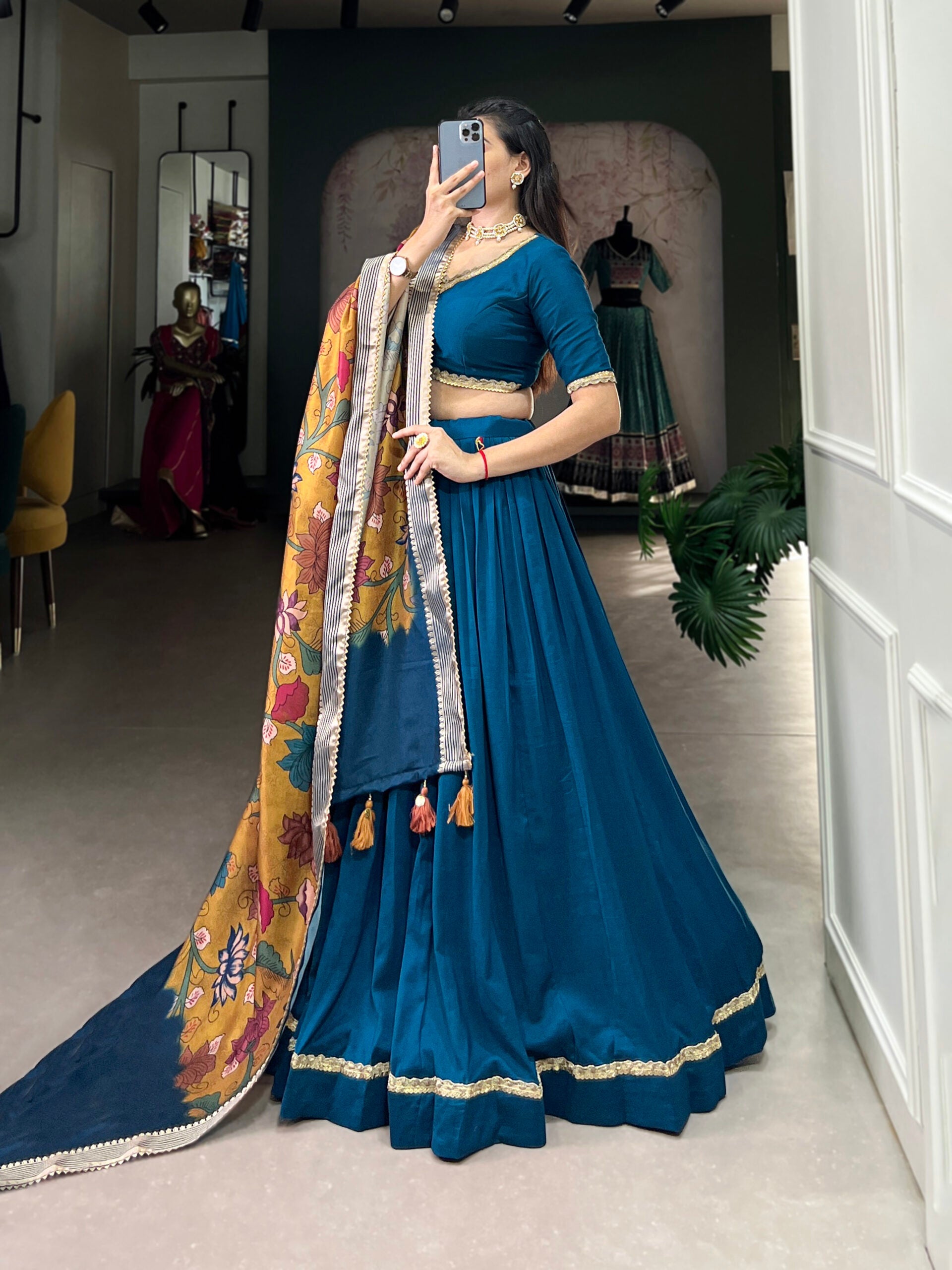 Chinon Silk Wedding Lehenga