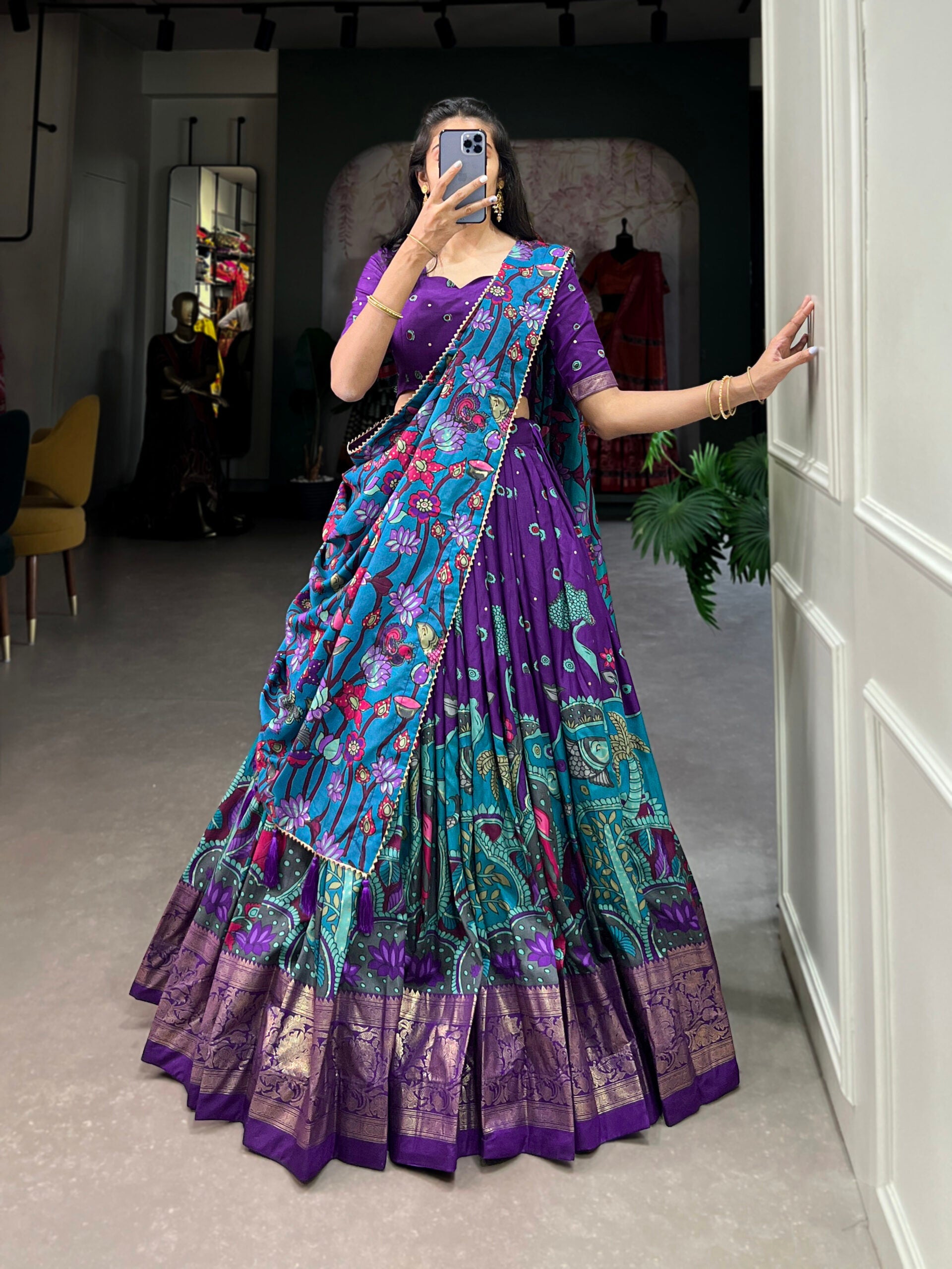 Tussar Print Lehenga Choli