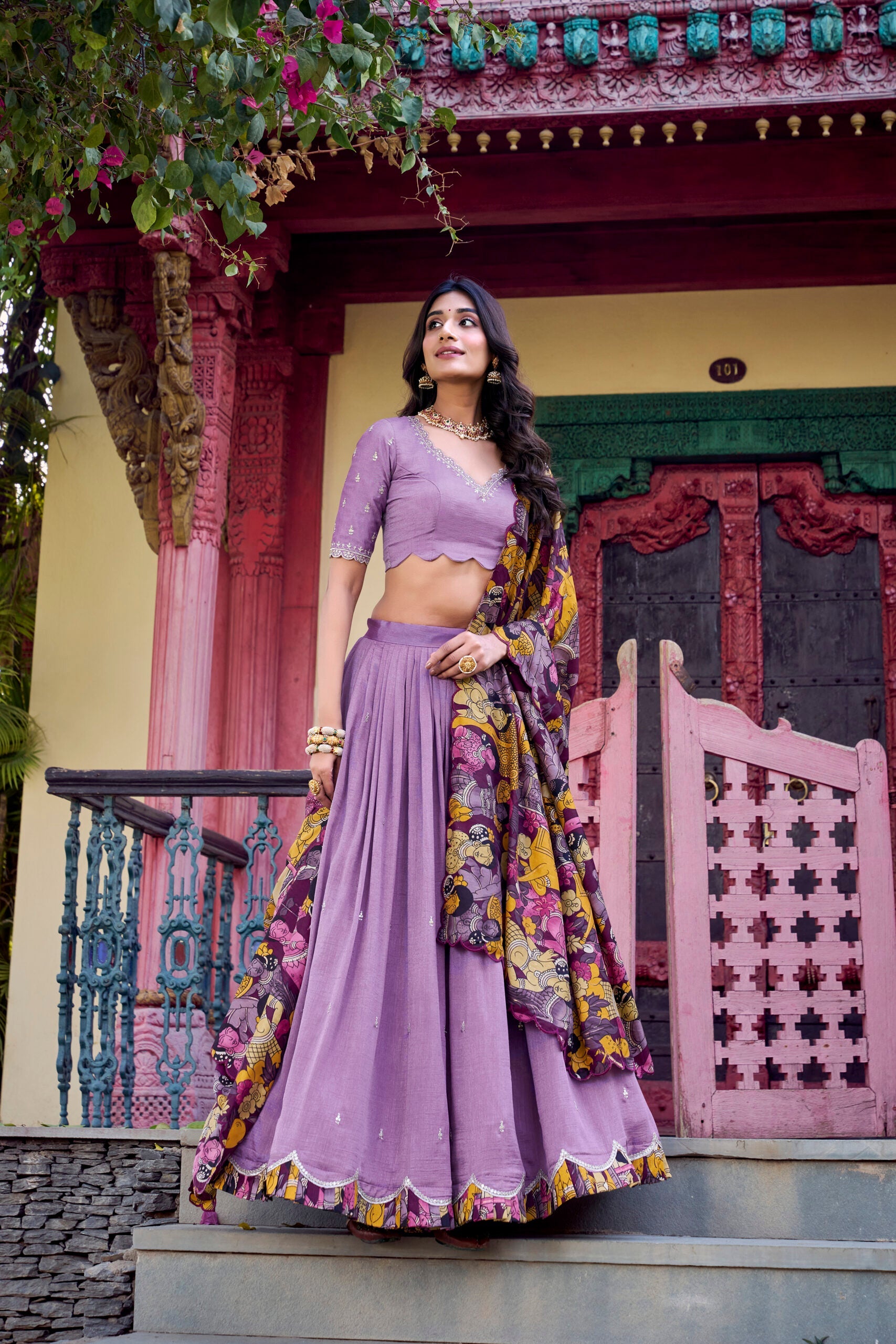 Vichitra Silk Lehenga Choli