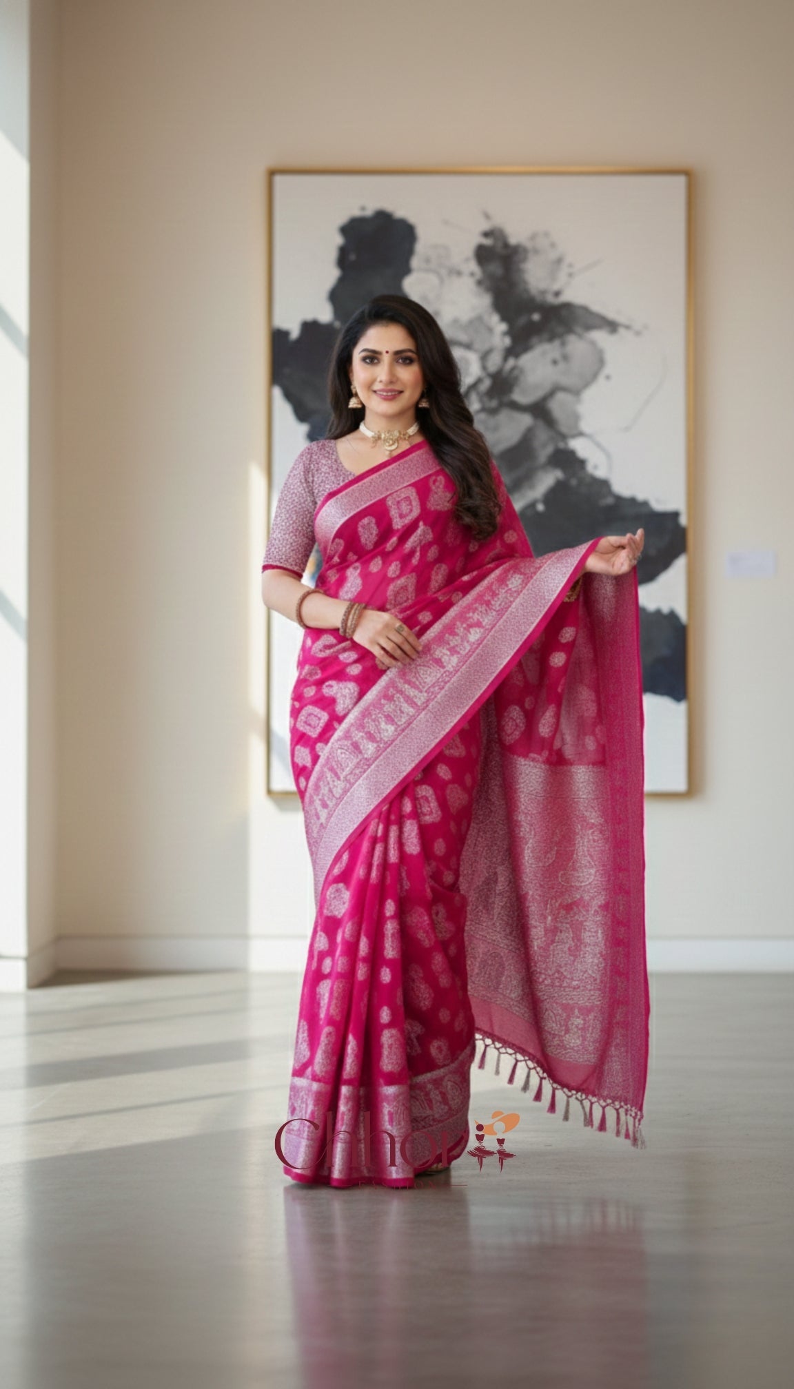 The Doli Fancy Saree: Sweet Pink for Party Celebrations