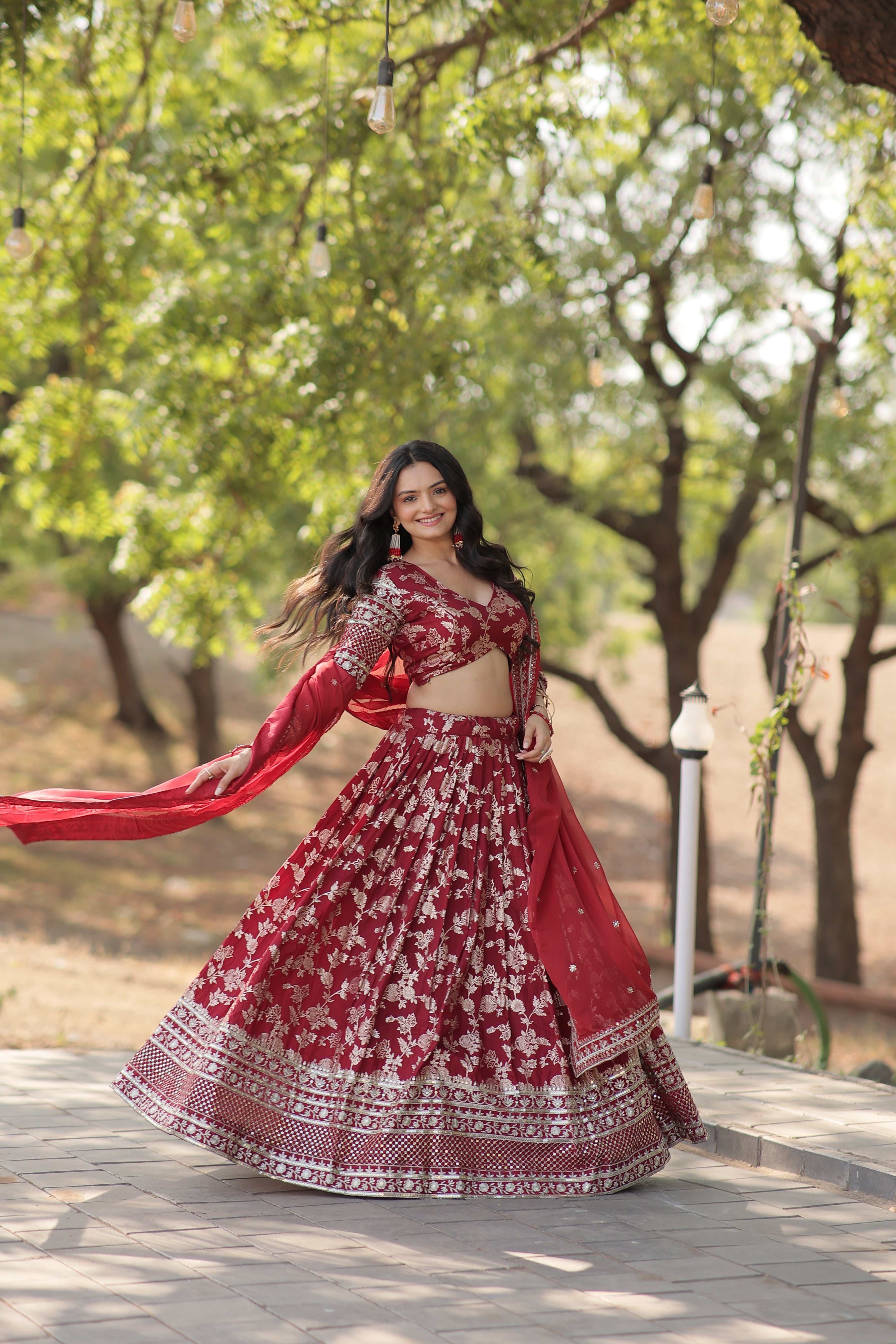 Glamorix Jacquard Lehenga Choli