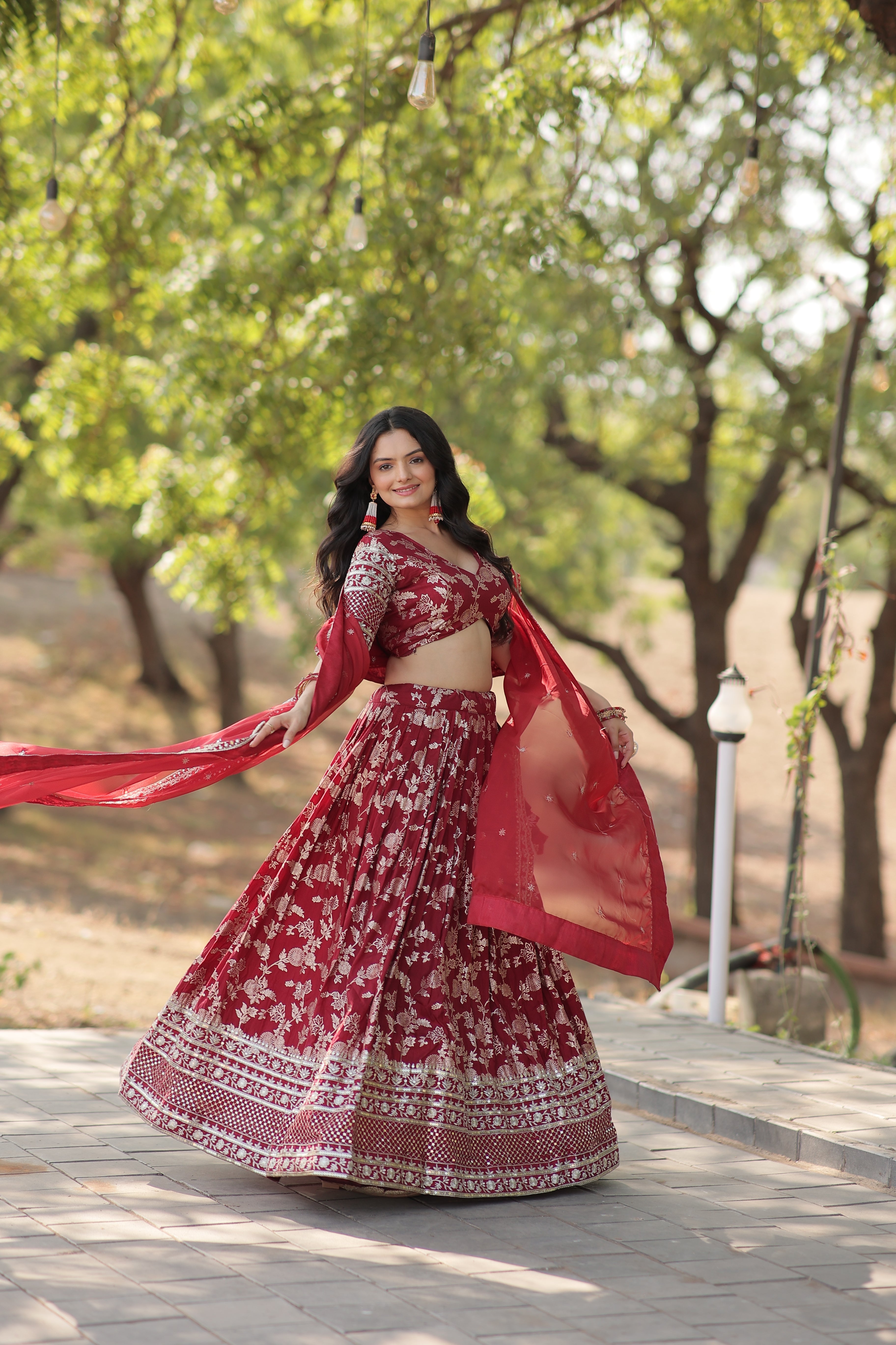 Glamorix Jacquard Lehenga Choli