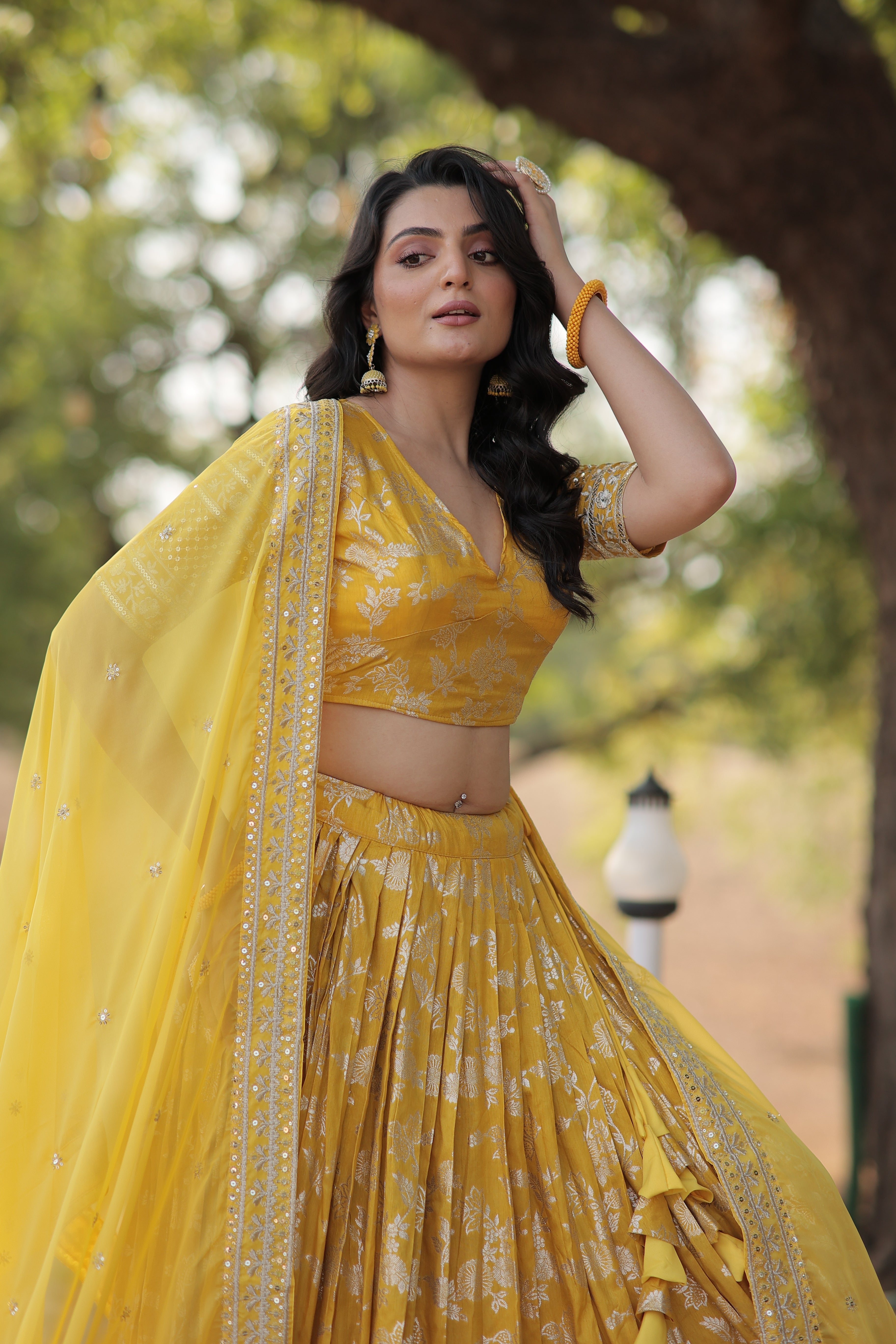 Glamorix Jacquard Lehenga Choli