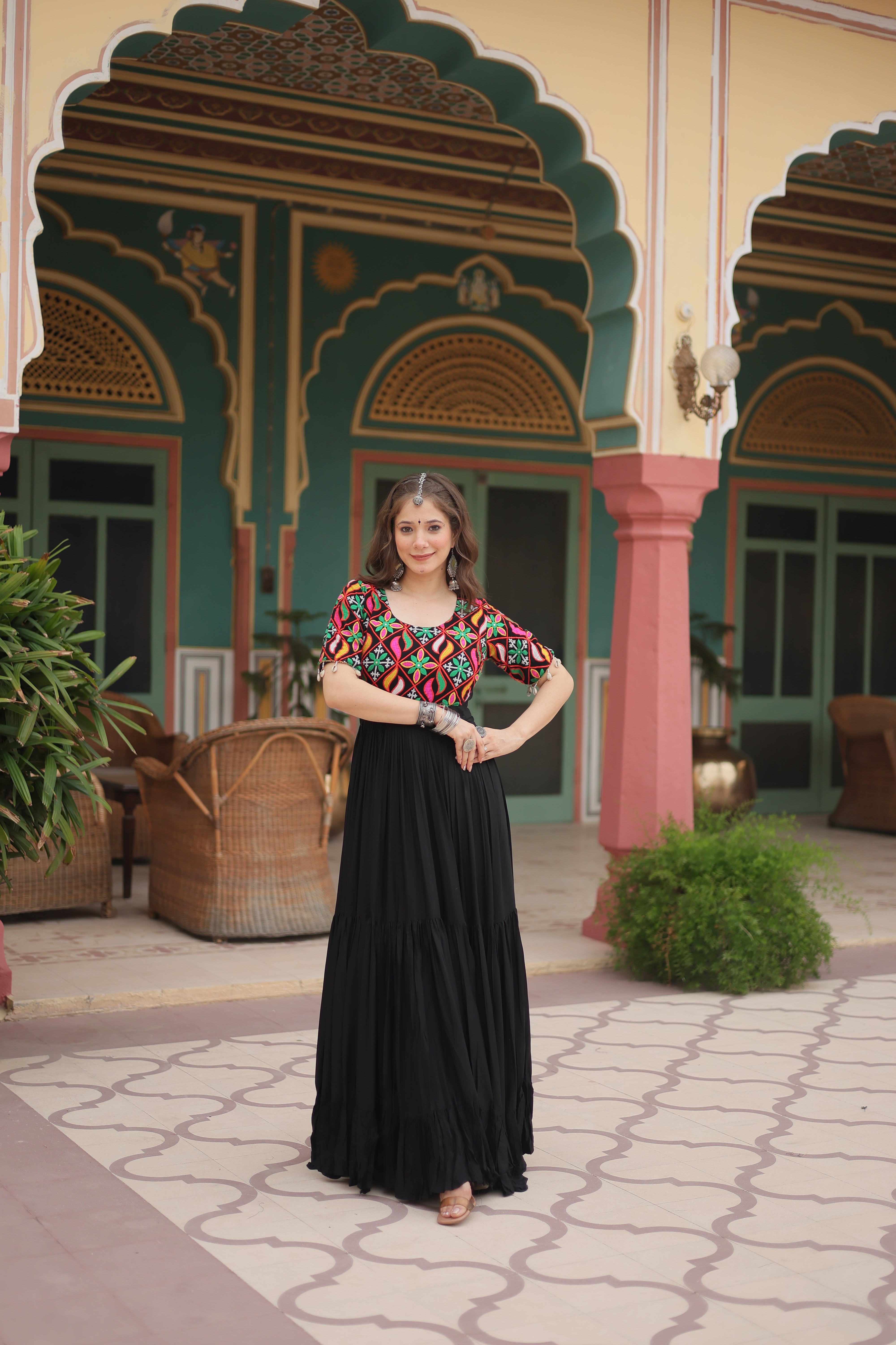 Utsara Black Gown Set