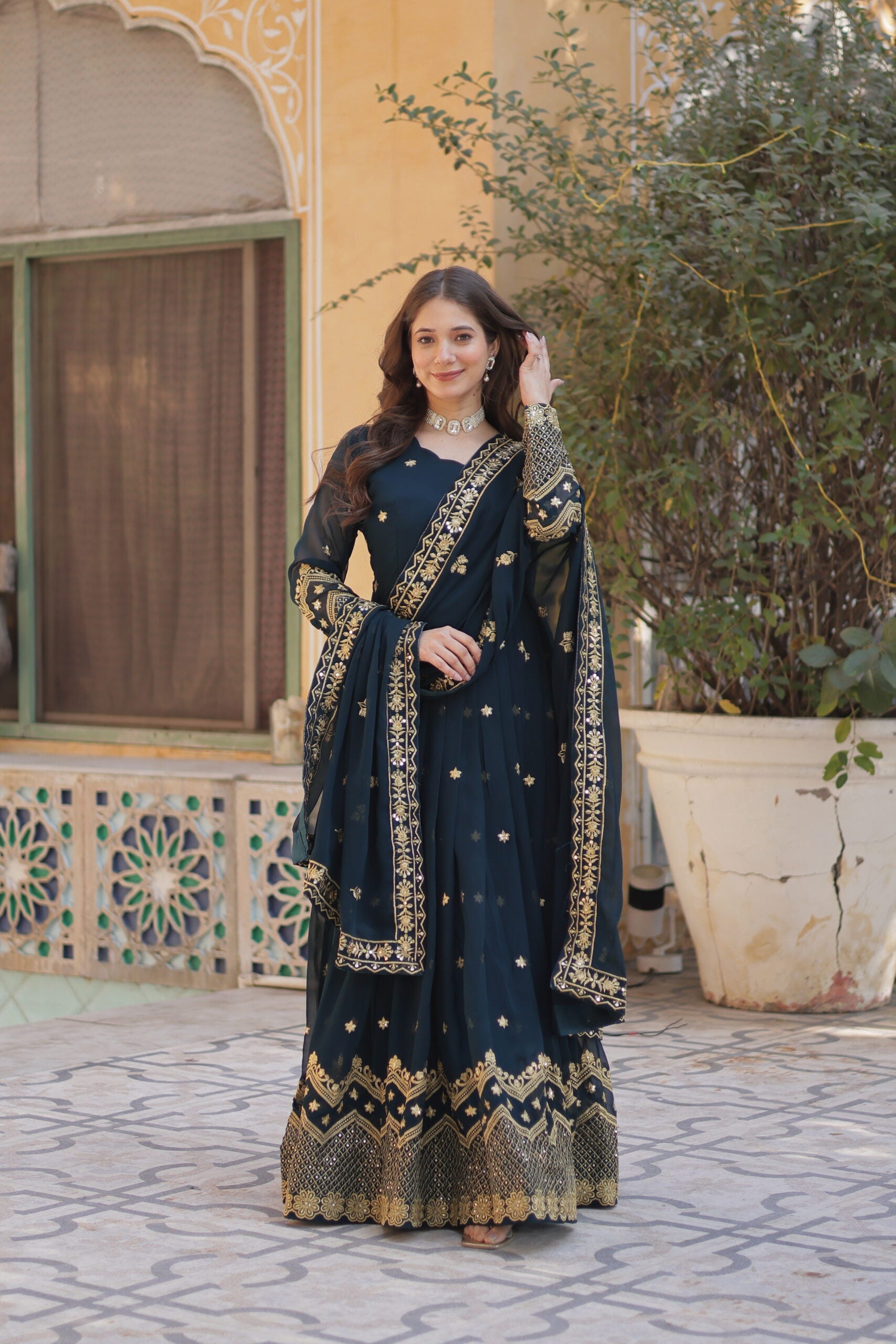 Designer Gown with Dupatta
