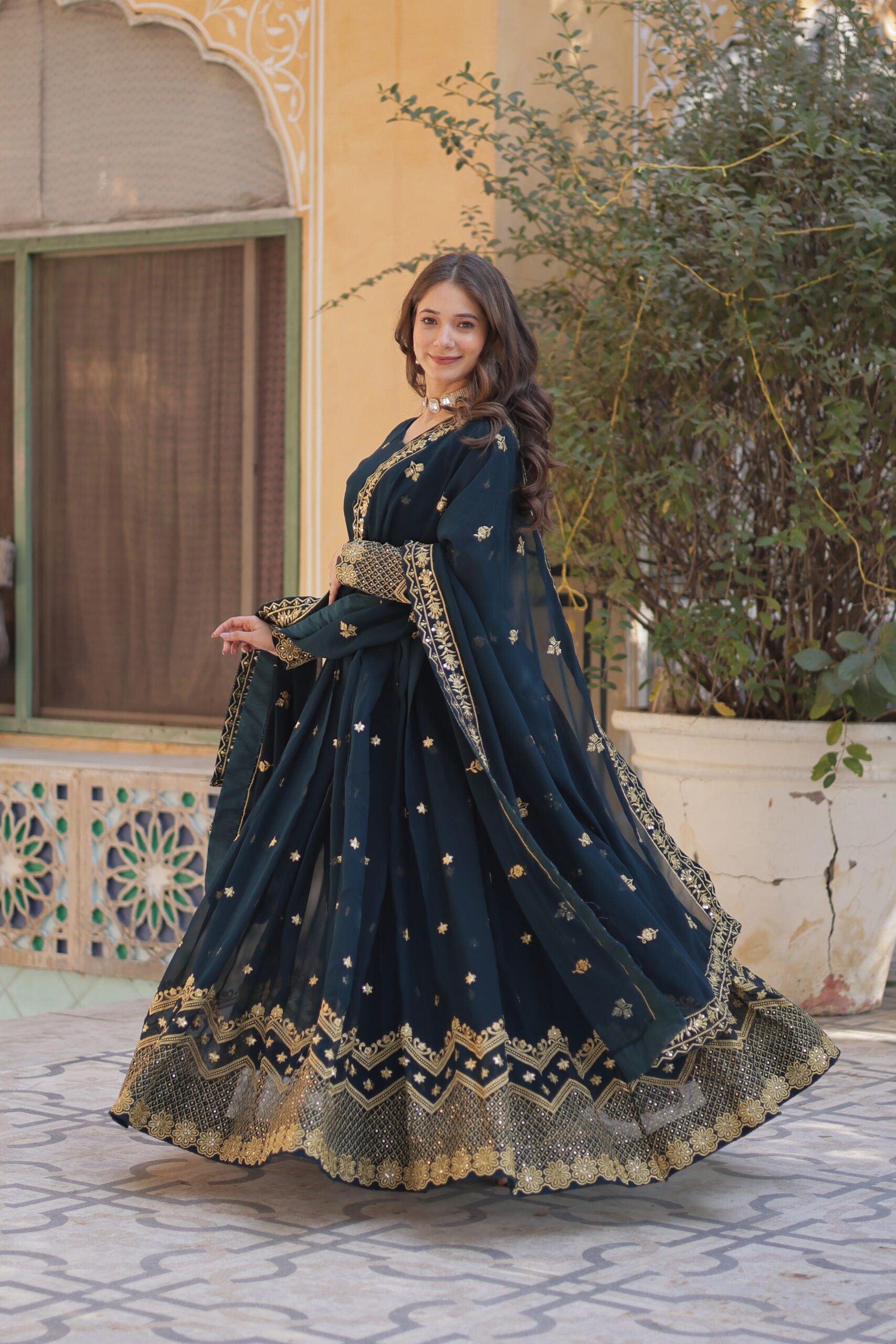 Designer Gown with Dupatta