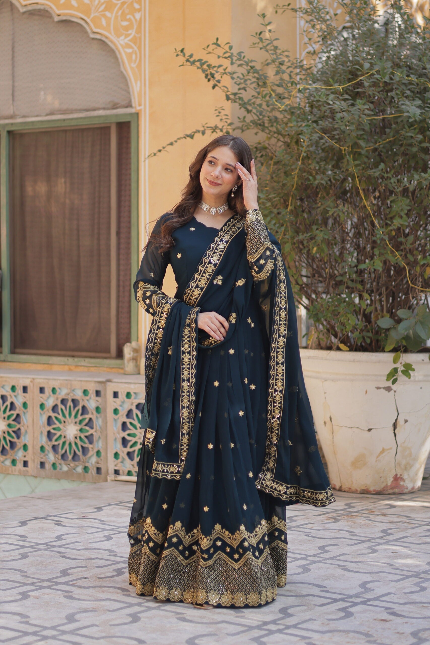 Designer Gown with Dupatta