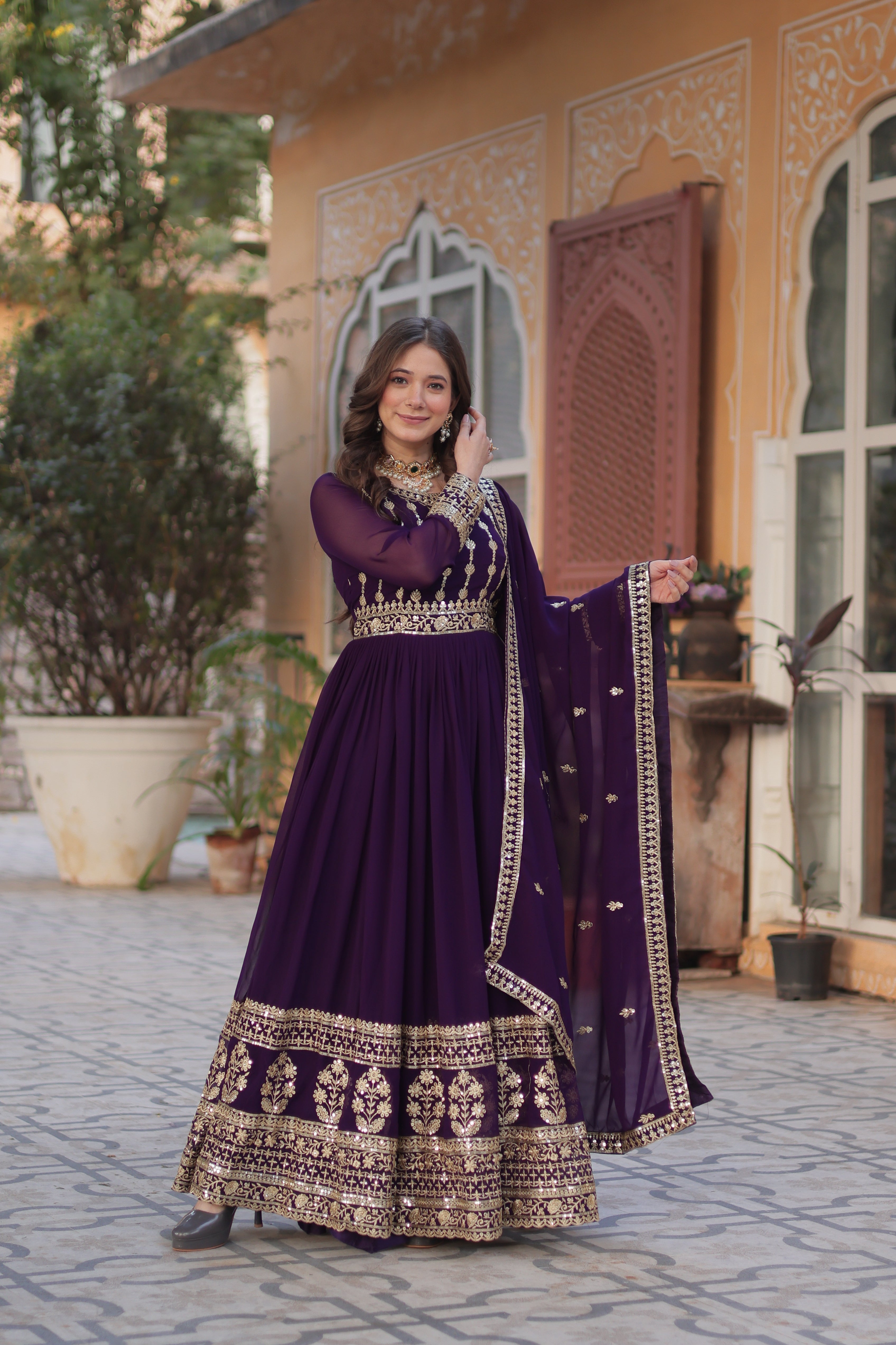 Celestial  Embroidered Gown