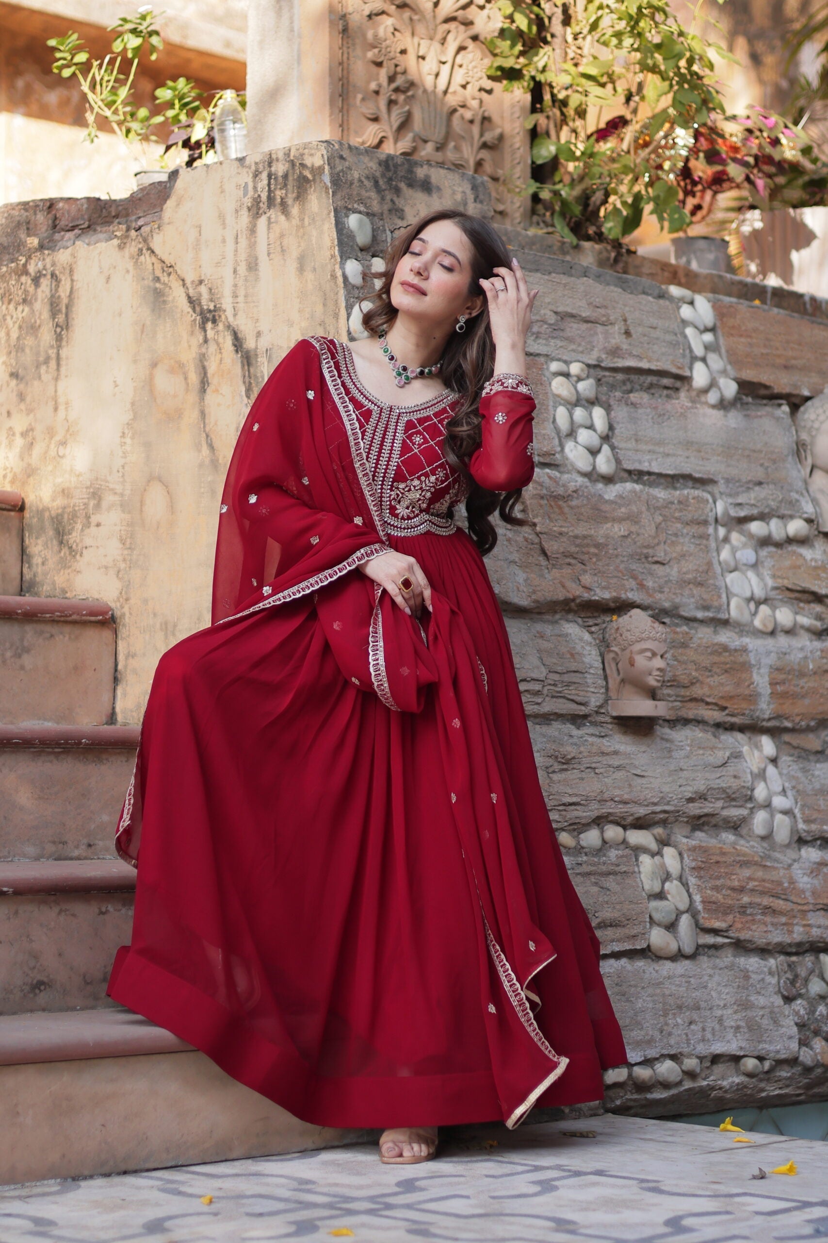 Radhika Embroidered Gown for Women
