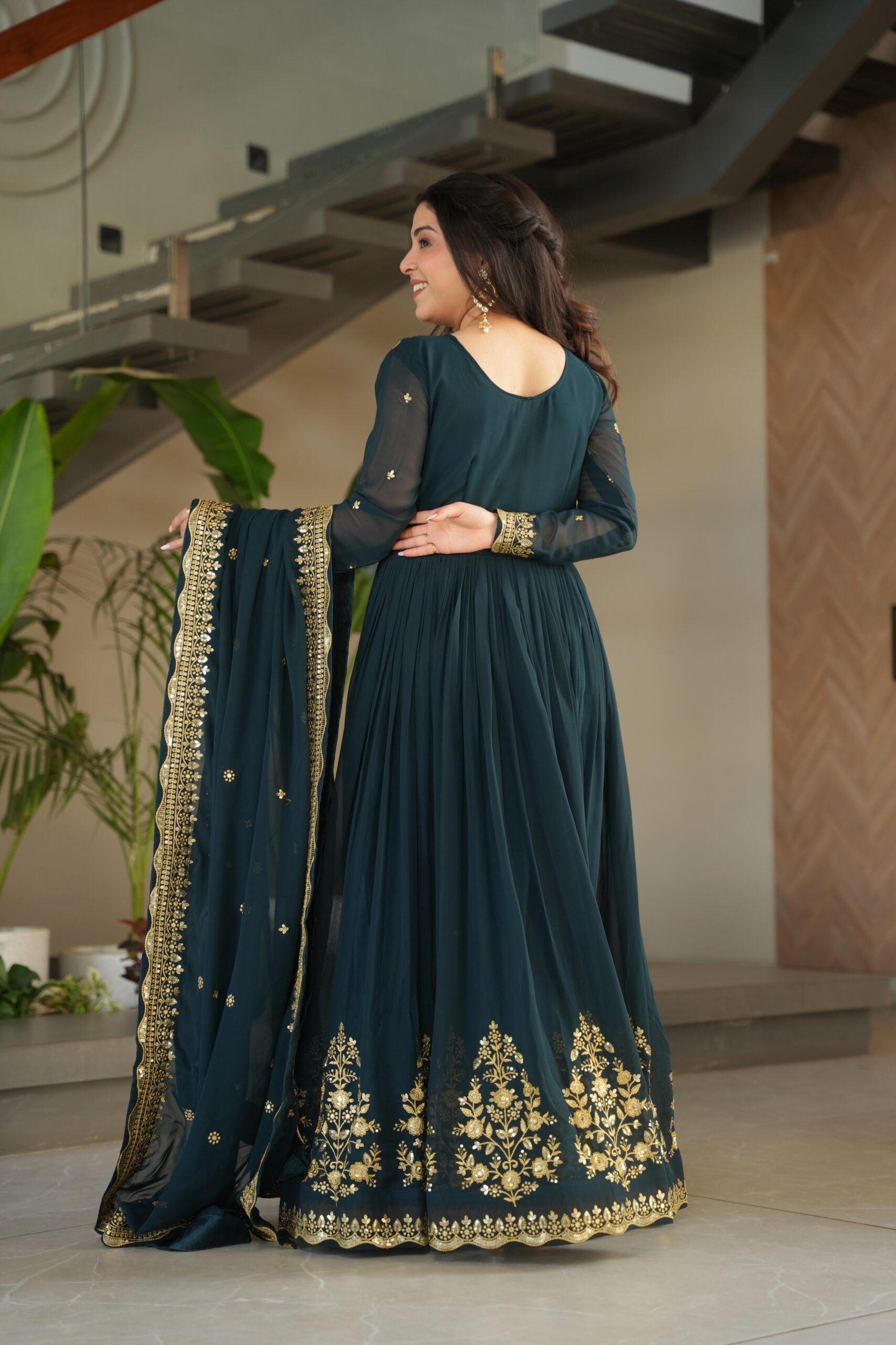 Designer Gown with Dupatta