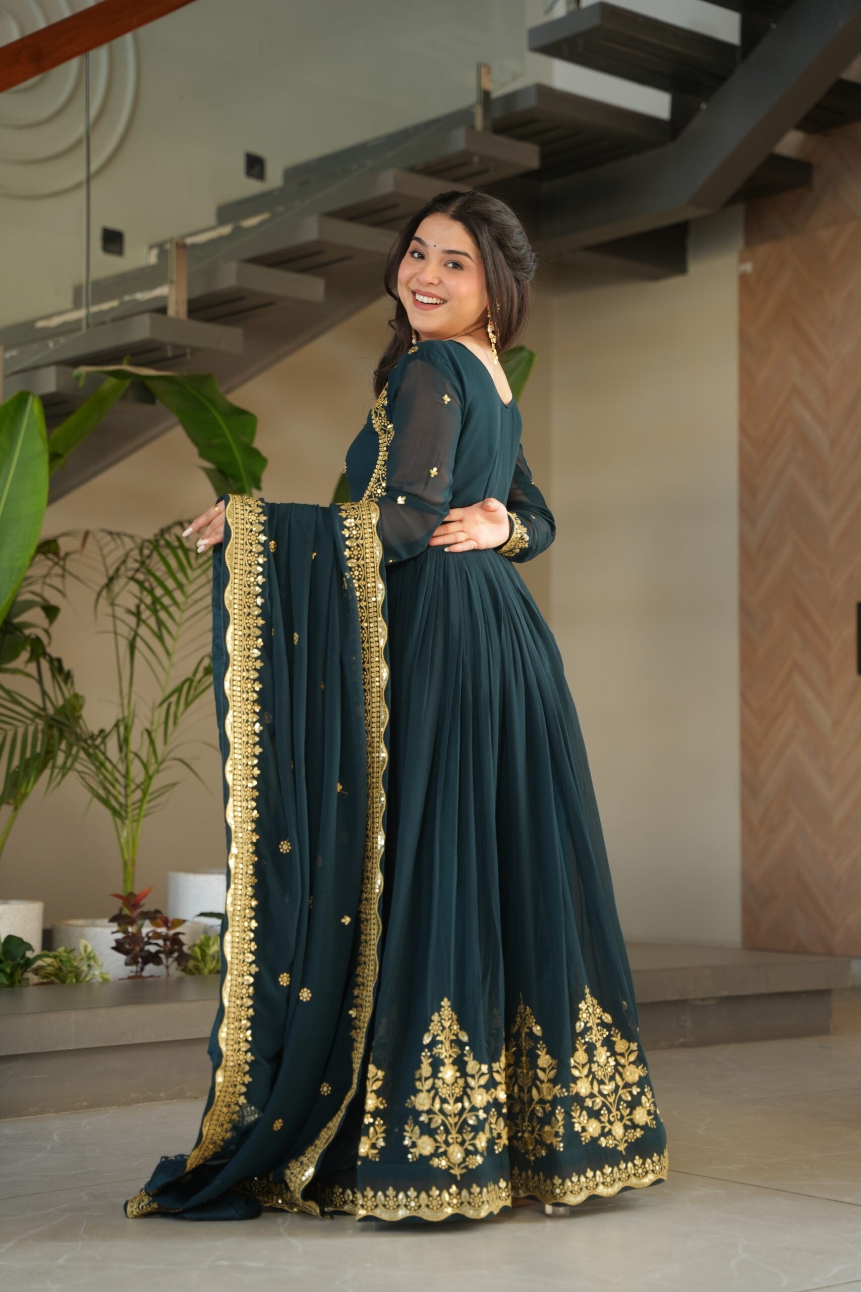 Designer Gown with Dupatta