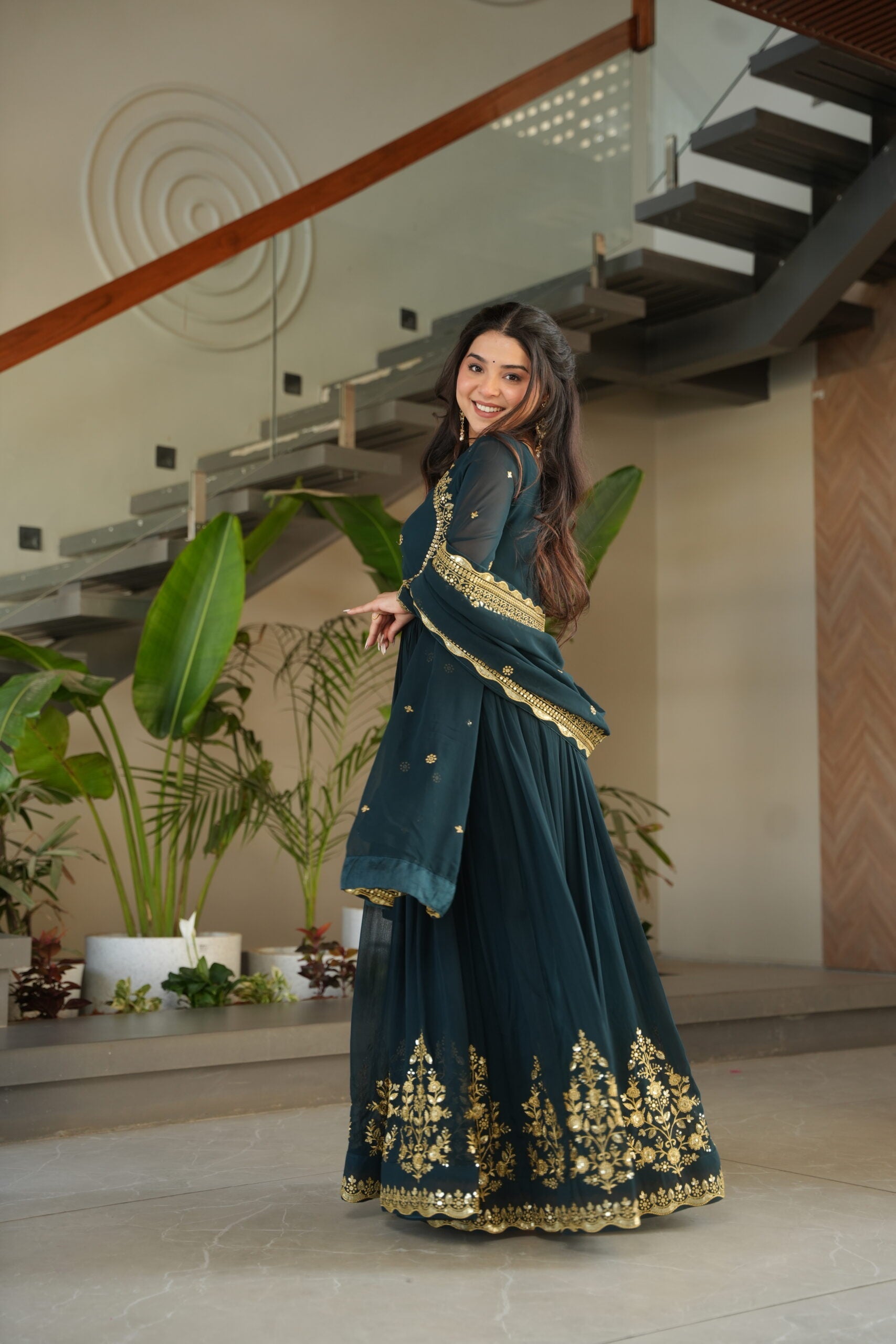 Designer Gown with Dupatta