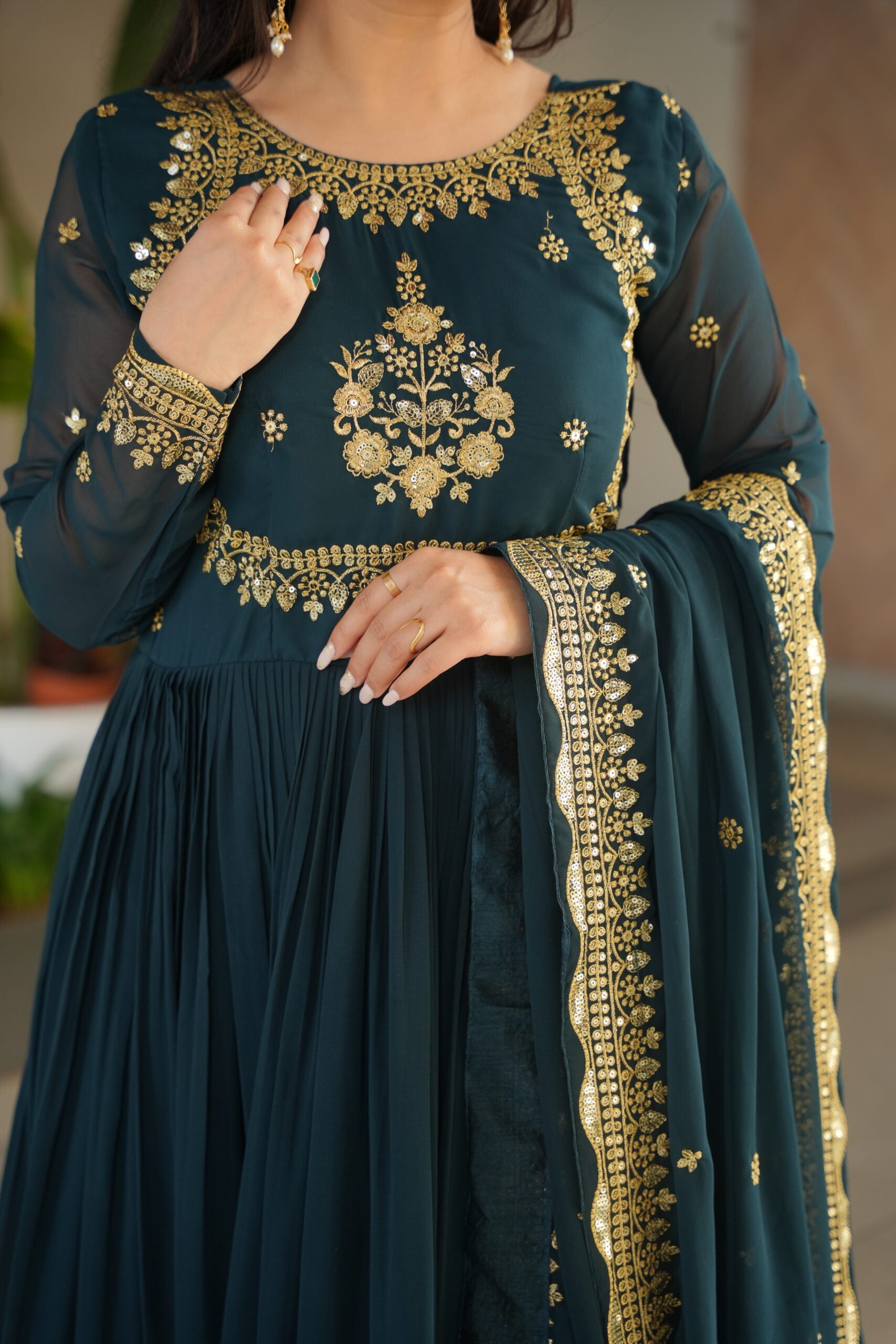 Designer Gown with Dupatta